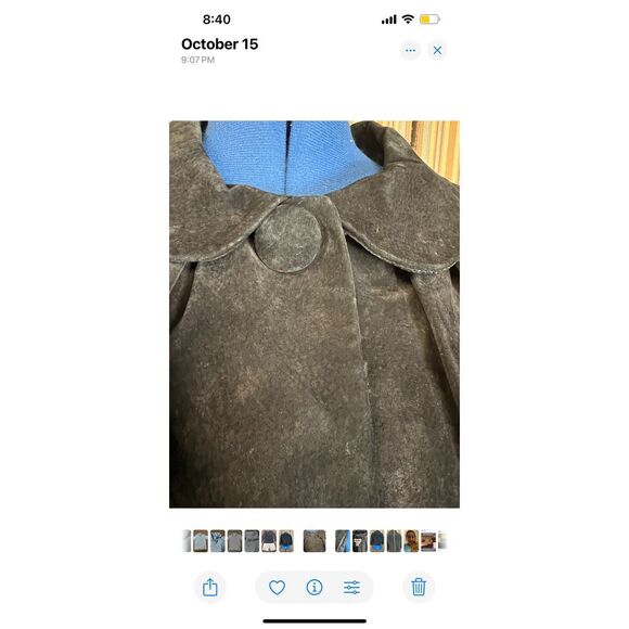 Vintage Style Black Velvet Cropped Jacket with Peter Pan Collar Evening Wear AMI - Picture 2 of 6